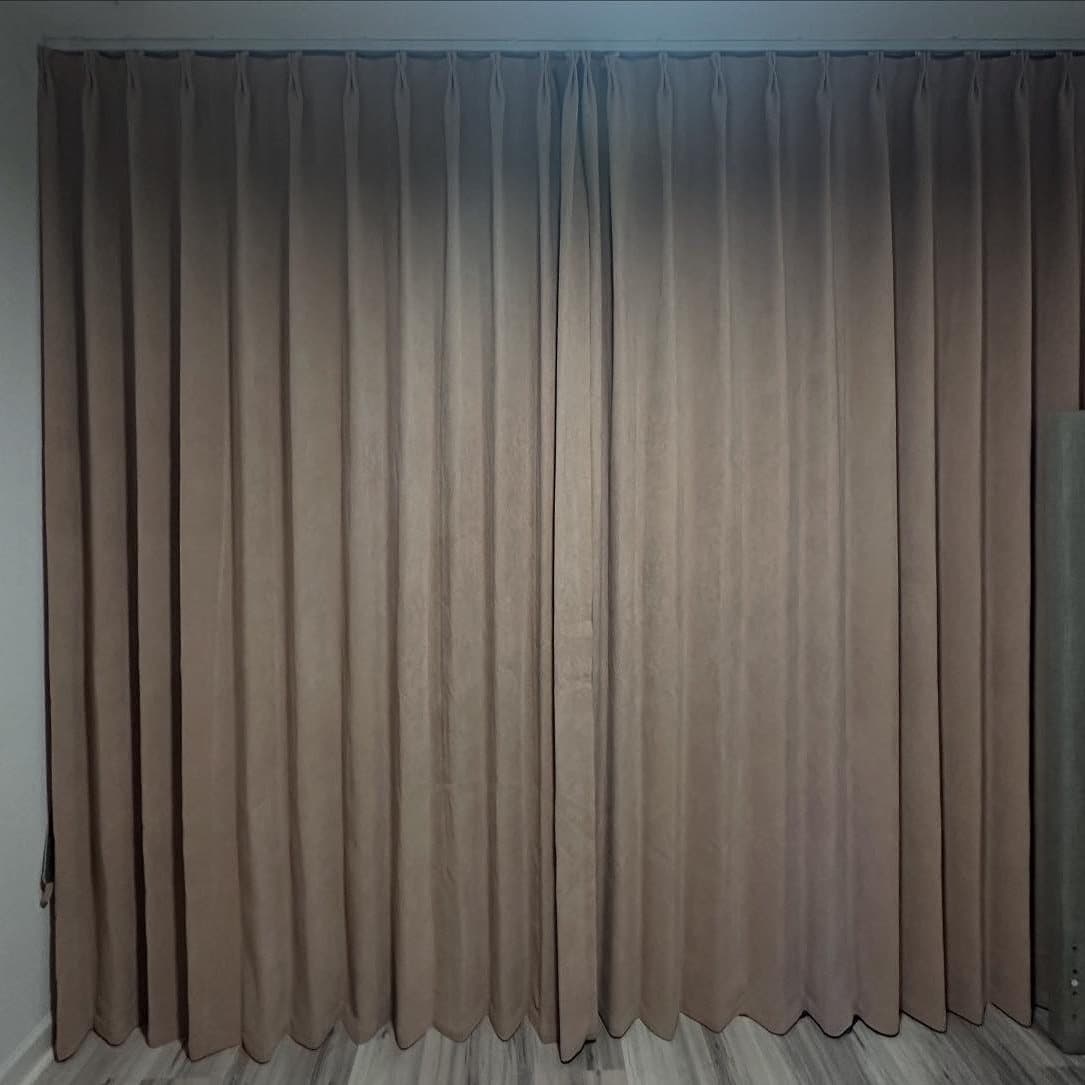 Custom drapery installed in a South Florida room