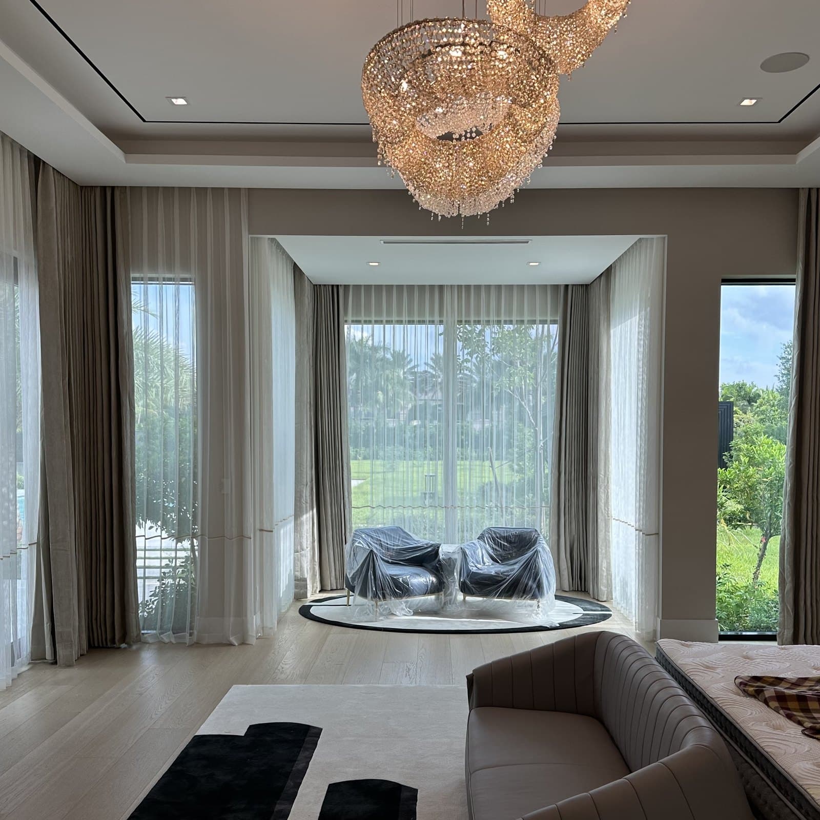 Drapery + Sheer Panels installation in Southwest Ranches